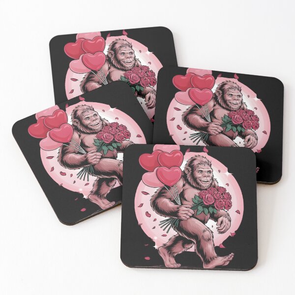 Item preview, Funny Bigfoot in Love Heart Happy Valentine's Day designed and sold by MizoX7.