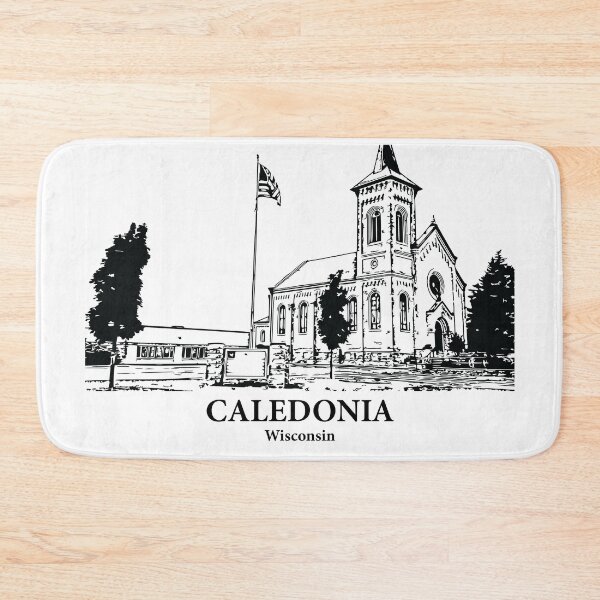Item preview, Caledonia WI - Ink Cityscape Illustration designed and sold by Lakeric Cityscapes.