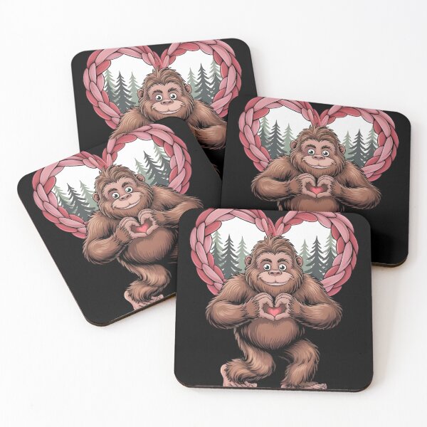 Item preview, Funny Bigfoot in Love Heart Happy Valentine's Day designed and sold by MizoX7.