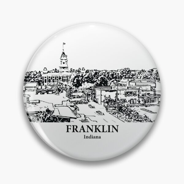 Item preview, Franklin IN - Ink Cityscape Illustration designed and sold by Lakeric.
