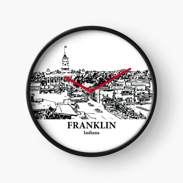 Item preview, Franklin IN - Ink Cityscape Illustration designed and sold by Lakeric Cityscapes.