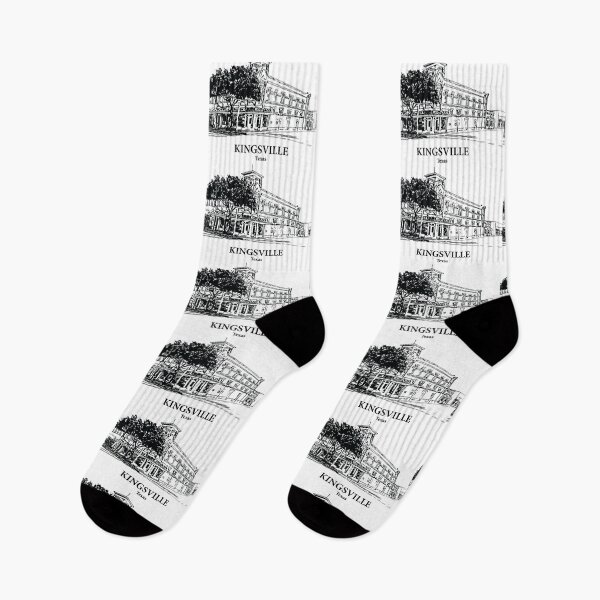 Item preview, Kingsville TX - Ink Cityscape Illustration designed and sold by Lakeric Cityscapes.