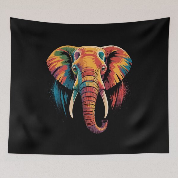 Item preview, Elephant Animal Colourful Animal Lover Art Elephant designed and sold by angolinnArt.