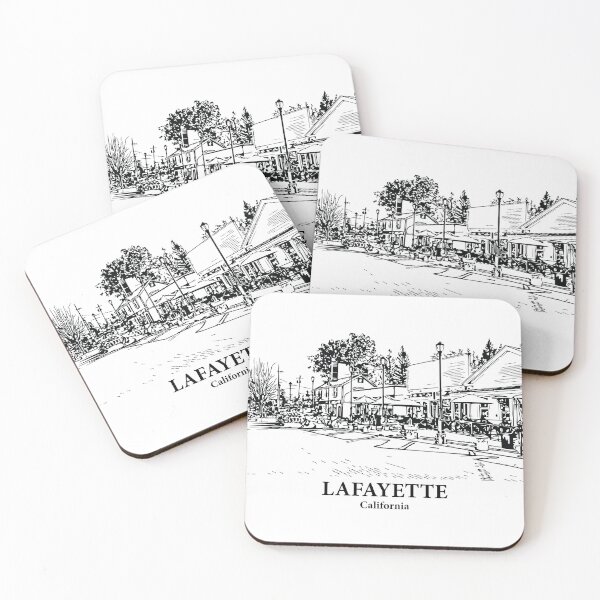 Item preview, Lafayette CA - Ink Cityscape Illustration designed and sold by Lakeric Cityscapes.