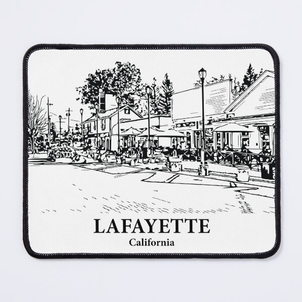 Item preview, Lafayette CA - Ink Cityscape Illustration designed and sold by Lakeric Cityscapes.