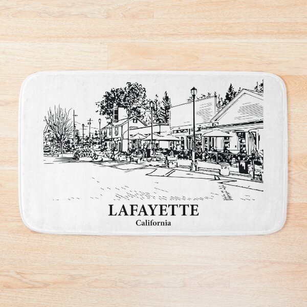 Item preview, Lafayette CA - Ink Cityscape Illustration designed and sold by Lakeric.