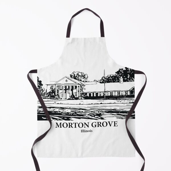 Item preview, Morton Grove IL - Ink Cityscape Illustration designed and sold by Lakeric Cityscapes.