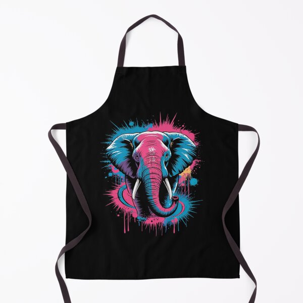 Item preview, Elephant Colorful Artwork Floral Splash Wildlife Nature designed and sold by angolinnArt.