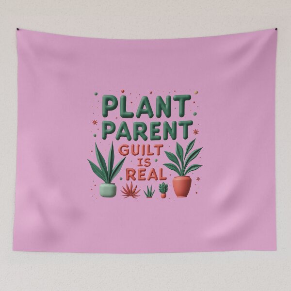 Item preview, Plant Parent Guilt is Real - Funny Retro Botanical Design for Plant Lovers designed and sold by Vajid Designs .