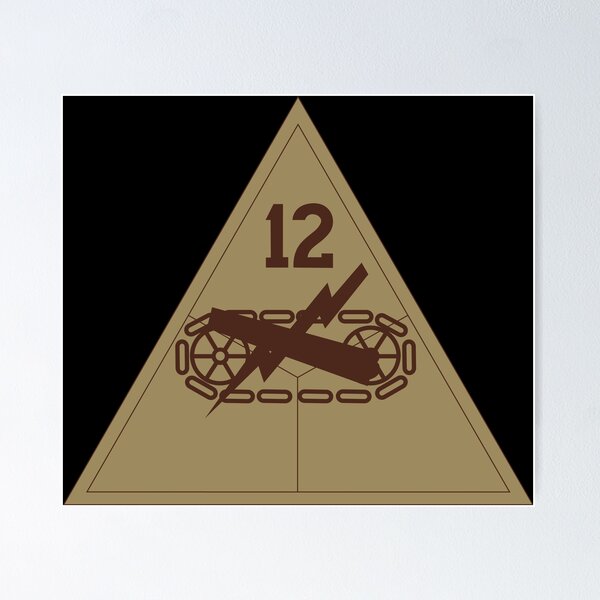 Item preview, Army - SSI - 12th Armored Division - Subdued Desert X 300 designed and sold by Military Insignia Products.