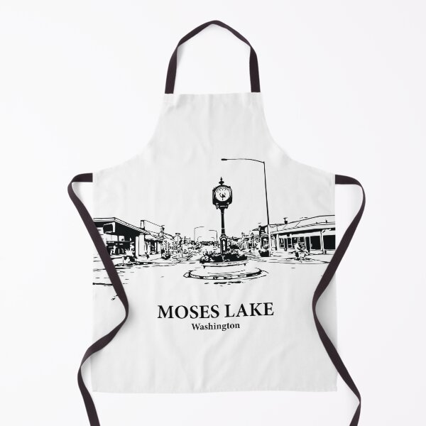 Item preview, Moses Lake WA - Ink Cityscape Illustration designed and sold by Lakeric Cityscapes.