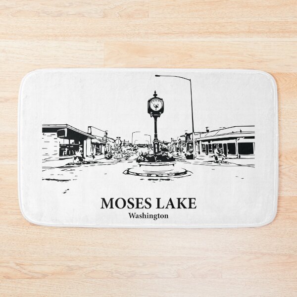 Item preview, Moses Lake WA - Ink Cityscape Illustration designed and sold by Lakeric Cityscapes.