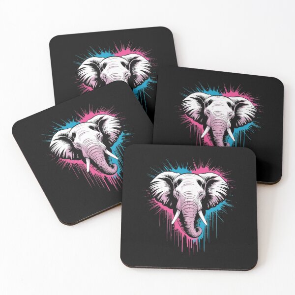 Item preview, Elephant Colorful Artwork Nature Portrait Wildlife Splash designed and sold by joyouartArt.