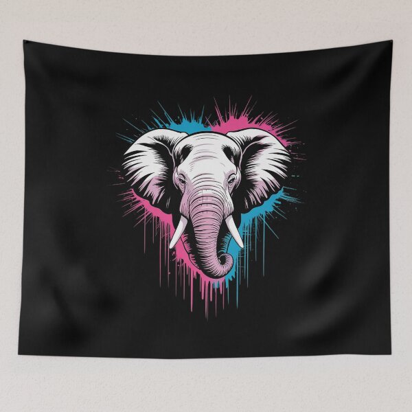 Item preview, Elephant Colorful Artwork Nature Portrait Wildlife Splash designed and sold by joyouartArt.