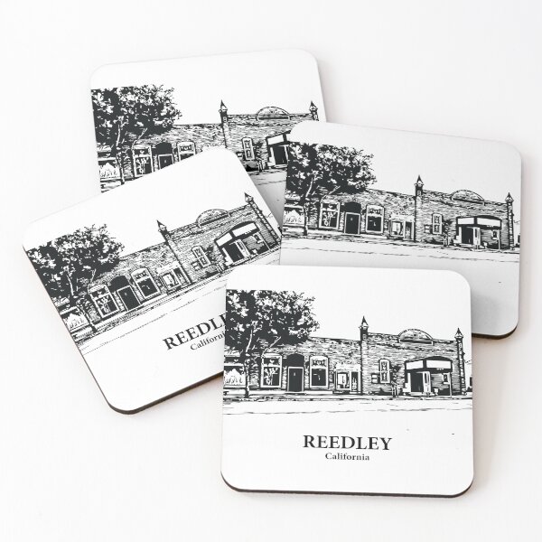 Item preview, Reedley CA - Ink Cityscape Illustration designed and sold by Lakeric Cityscapes.