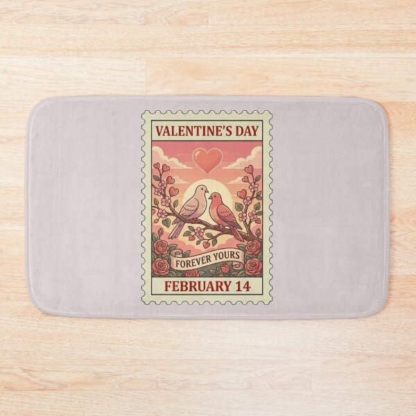 Item preview, Valentine’s Day Vintage Love Birds Postage Stamp designed and sold by allaboutstamps.