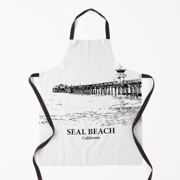 Item preview, Seal Beach CA - Ink Cityscape Illustration designed and sold by Lakeric Cityscapes.