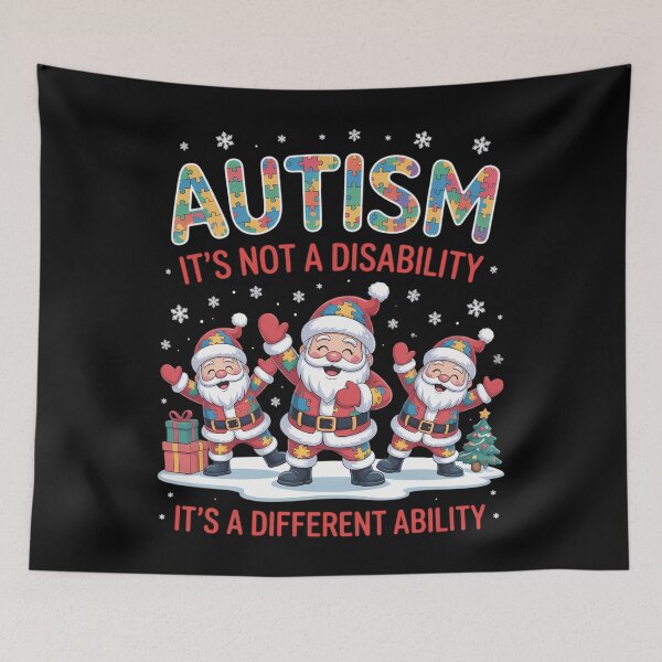 Item preview, Autism It_s Not A Disability Dabbing Santa Christmas Autism designed and sold by lilensgavadur.