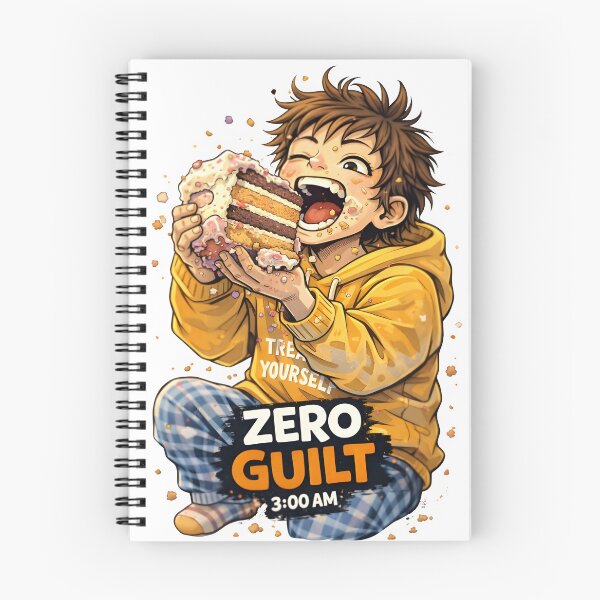 Item preview, ZERO GUILT – Happy Chaos Cake Lover Illustration designed and sold by Snackwear Apparel.