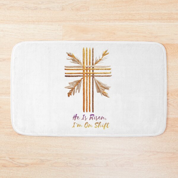 Item preview, He Is Risen Easter Cross Wheat Embroidery Design designed and sold by Anastasiia Yurevych.