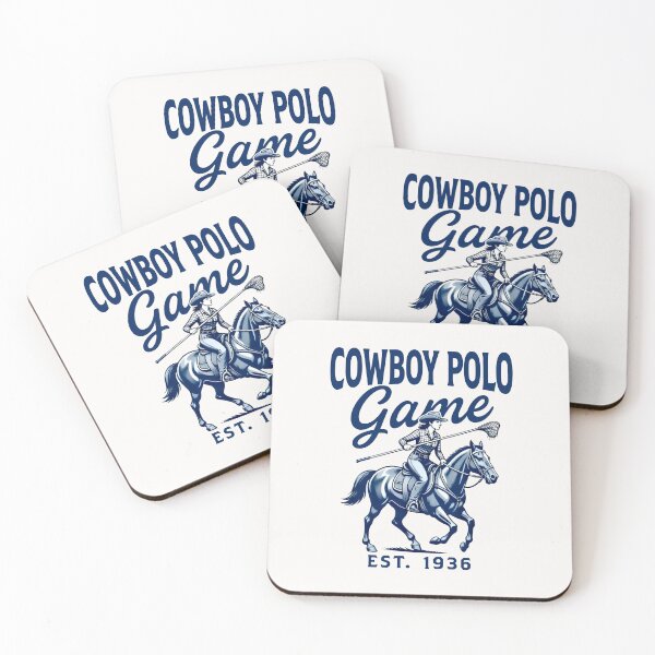 Item preview, Vintage Cowboy Polo Game EST 1936 - Western Equestrian Art designed and sold by SplashTastic.