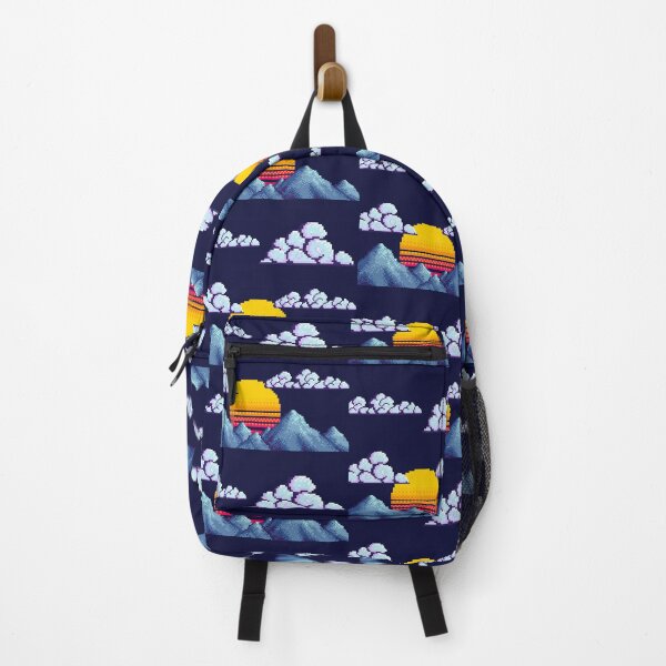 Item preview, Pixel Art Sunset Over Mountains – Retro 8-Bit Landscape Aesthetic Design designed and sold by ROHITJIDEGINER.