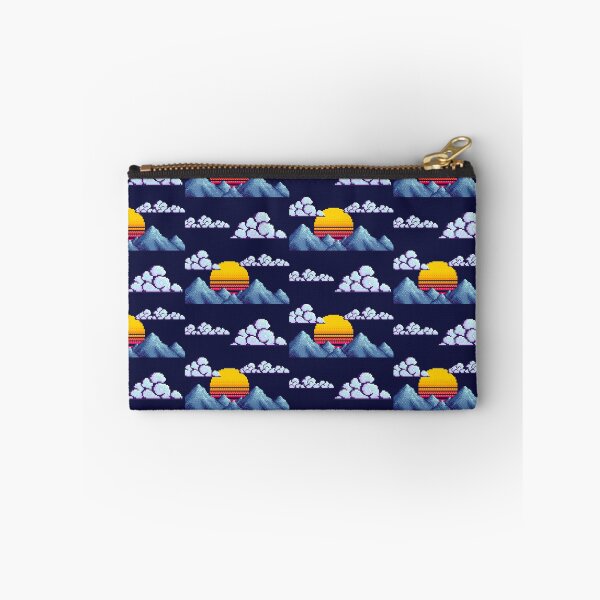 Item preview, Pixel Art Sunset Over Mountains – Retro 8-Bit Landscape Aesthetic Design designed and sold by ROHITJIDEGINER.