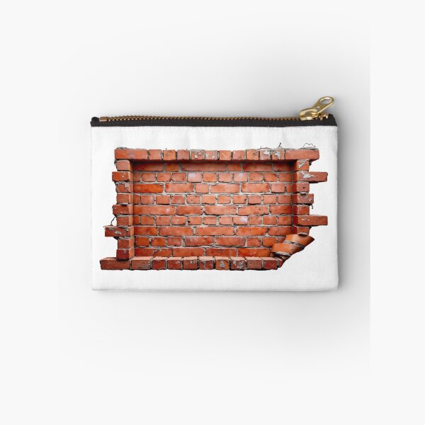 Item preview, Weathered red brick wall with damaged corners and edges designed and sold by Creative88Art.