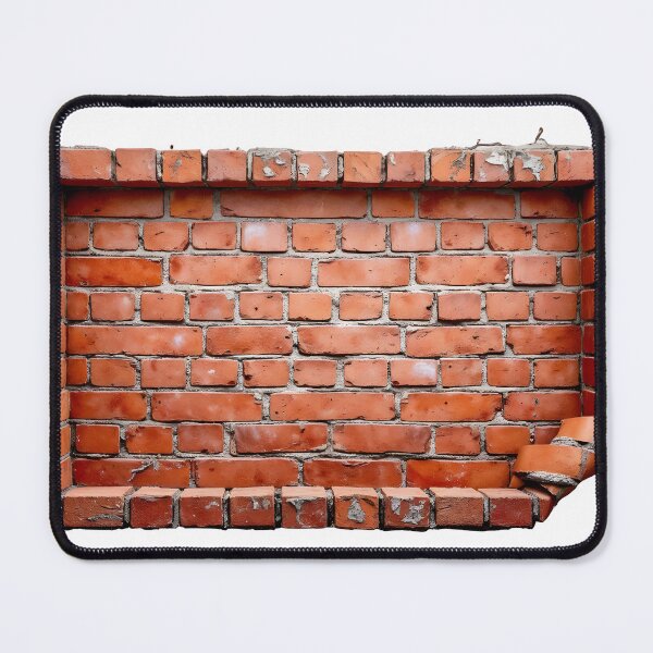 Item preview, Weathered red brick wall with damaged corners and edges designed and sold by Creative88Art.