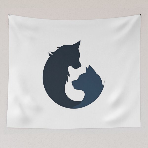 Item preview, Dog and Cat Yin Yang Harmony designed and sold by PMTaurus.
