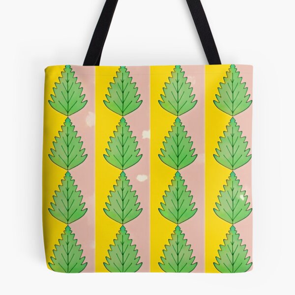 Item preview, "Leaf Grid with Alternating Pink and Yellow Columns" designed and sold by nighttime1990.