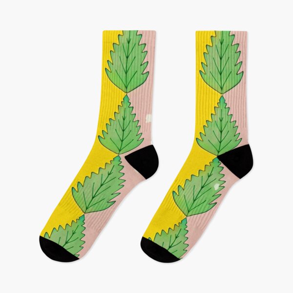 Item preview, "Leaf Grid with Alternating Pink and Yellow Columns" designed and sold by nighttime1990.