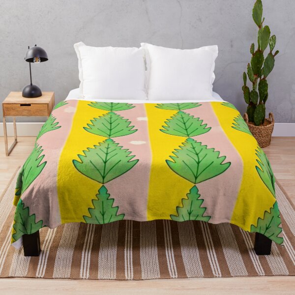 Item preview, "Leaf Grid with Alternating Pink and Yellow Columns" designed and sold by nighttime1990.