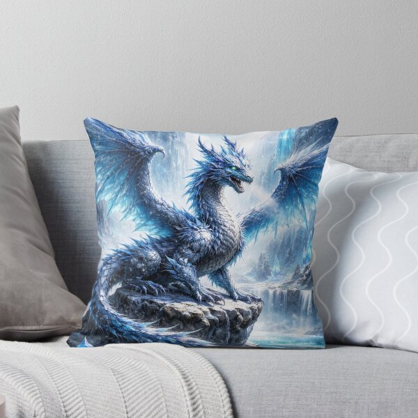 Item preview, Celestial Ice Dragon – Crystal Frost Guardian Fantasy Art designed and sold by DrakariArt.