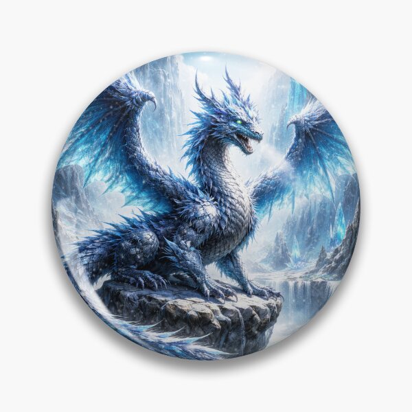 Item preview, Celestial Ice Dragon – Crystal Frost Guardian Fantasy Art designed and sold by DrakariArt.