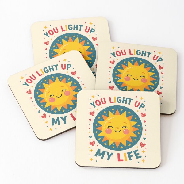 Item preview, You Light Up My Life - A cute smiling sun, surrounded by little glittering hearts designed and sold by Ponted.