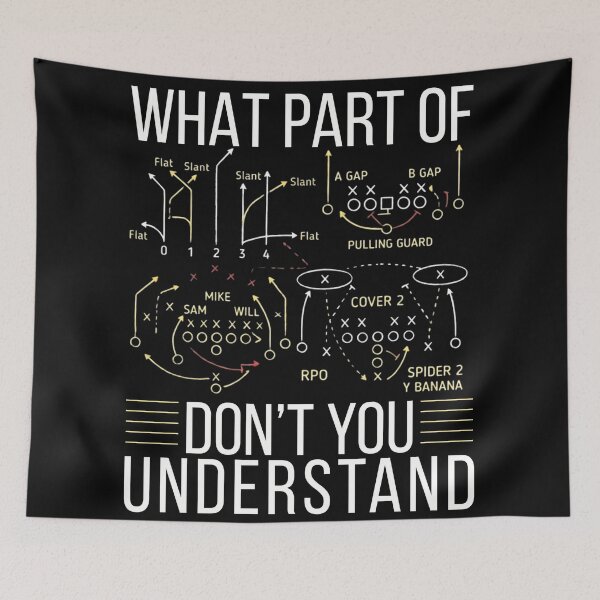 Item preview, Funny Football Coach Art What Part of Don't You Understand designed and sold by MTJ-Mushrooms.