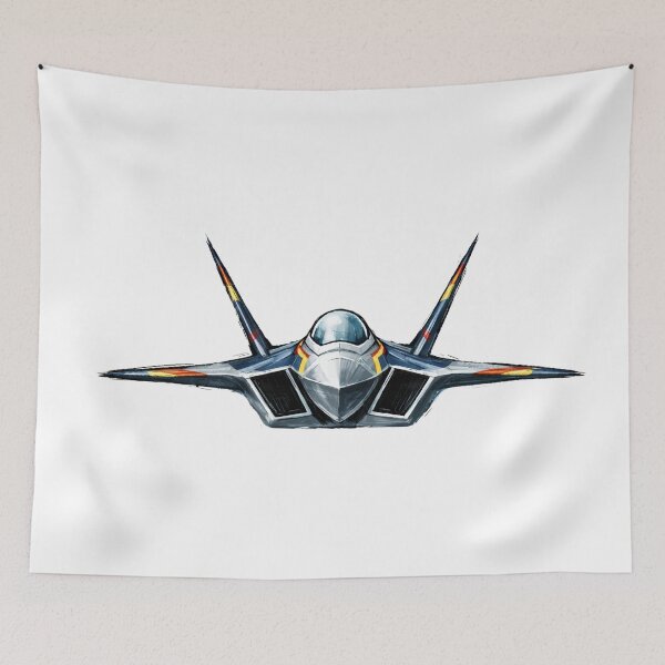 Item preview, F-22 Raptor Front View Stealth Fighter Illustration designed and sold by Combat Skies.