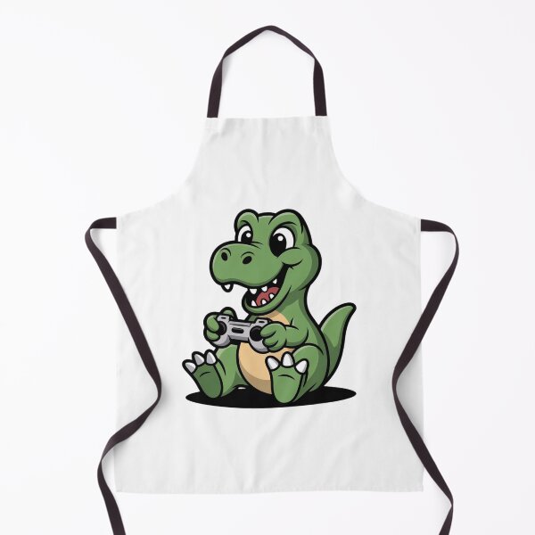 Item preview, Cute Gamer Dinosaur Playing Video Games – Funny Gaming Cartoon Design designed and sold by Human After All.