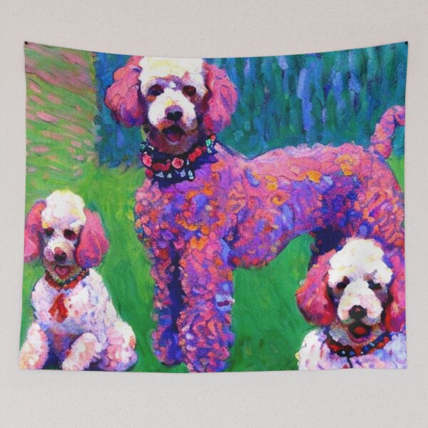 Item preview, Impressionist Poodle Portrait Painting for Artistic Dog Lovers designed and sold by WildStroke.