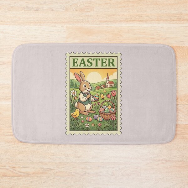 Item preview, Vintage Easter Stamp Illustration designed and sold by allaboutstamps.