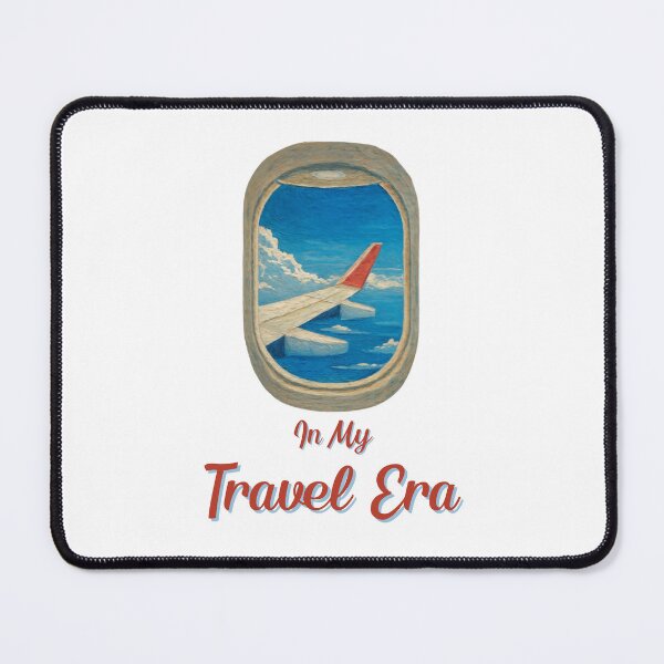 Item preview, In My Travel Era Airplane Window View Illustration designed and sold by Inkworksbyshery.