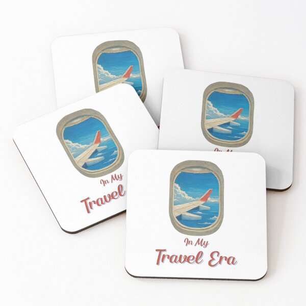 Item preview, In My Travel Era Airplane Window View Illustration designed and sold by Inkworksbyshery.
