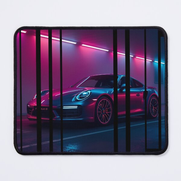 Item preview, Porsch 911 Turbo S inspired Design Vintage racing poster style, dynamic motion lines 7 designed and sold by Neon G.