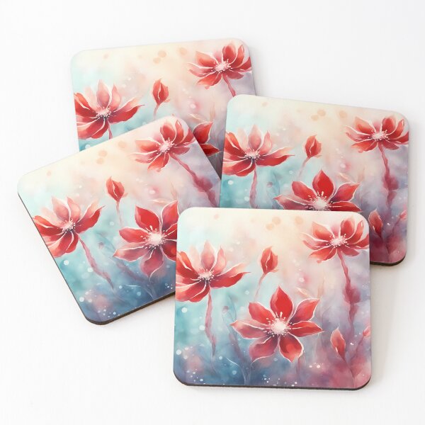 Item preview, Red Dreamy Flowers designed and sold by CalmnessbyChoice.