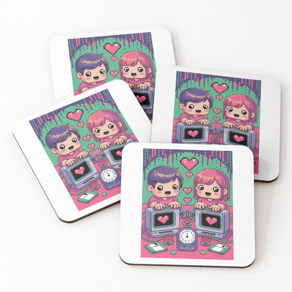 Item preview,  Cyber Love Pixel Hearts designed and sold by McVrax.