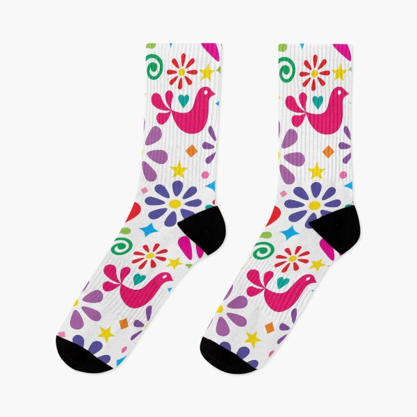 Item preview, Colorful Folk Art Bird Pattern | Mexican Inspired Floral Aesthetic designed and sold by AkuaEra.