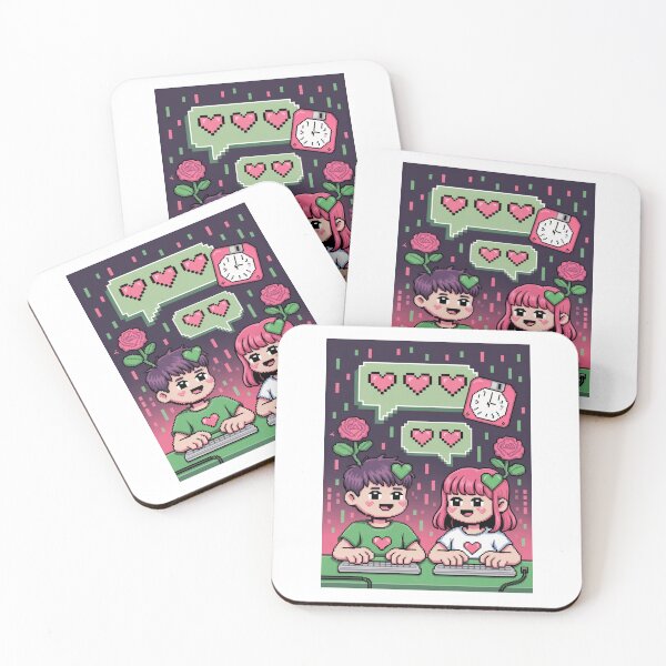 Item preview,  Cyber Love Pixel Hearts designed and sold by McVrax.