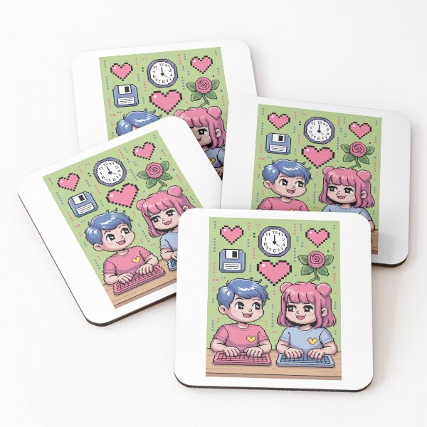 Item preview,  Cyber Love Pixel Hearts designed and sold by McVrax.