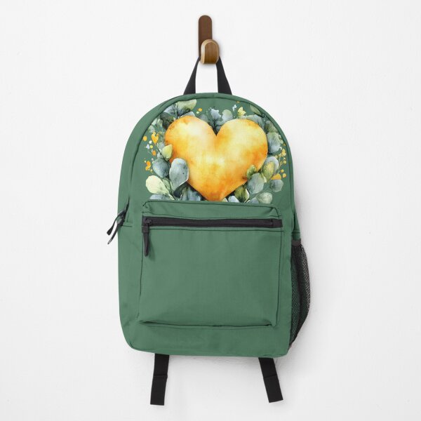 Item preview, Heart №44 Golden Watercolor Heart and Eucalyptus Botanical designed and sold by SyberGen.